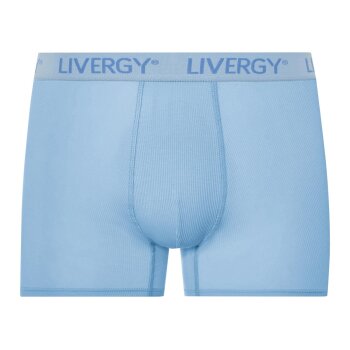 LIVERGY® Herren Boxer, 3 Stück, in modischer Feinripp-Qualität (hellblau/blau/navy, 7/XL) - B-Ware neuwertig