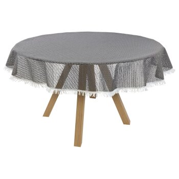 LIVARNO home Gartentischdecke, 130 x 160 cm (Rund, Grau) - B-Ware neuwertig
