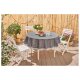 LIVARNO home Gartentischdecke, 130 x 160 cm (Rund, Grau) - B-Ware neuwertig