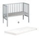 roba 2-in-1 Beistellbett safe asleep, 45 x 90 cm, Holz taupe/grau - B-Ware sehr gut