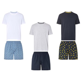 LIVERGY® Herren Pyjama mit Shorts - B-Ware