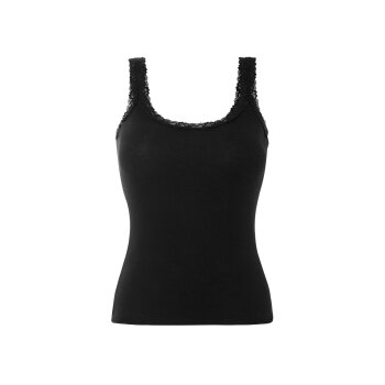 esmara® Damen Tops, 3 Stück, in modischer Ripp-Qualität (Schwarz, XS (32/34)) - B-Ware neuwertig