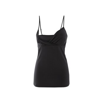 esmara® Damen Still-Tops, 2 Stück, mit Bio-Baumwolle (Schwarz/weiß, L(44/46)) - B-Ware neuwertig