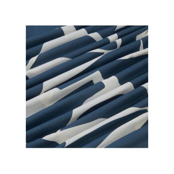LIVARNO home Renforcé-Bettwäsche-Set, 4-teilig, 135 x 200 cm (Gemustert dunkelblau) - B-Ware neuwertig