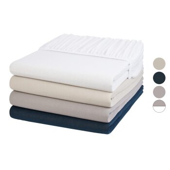 LIVARNO home Jersey-Spannbettlaken-Set, 2 Stück, 100...