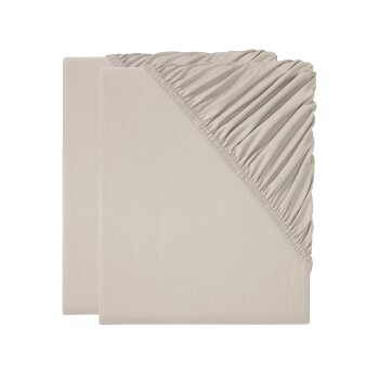 LIVARNO home Jersey-Spannbettlaken-Set, 2 Stück, 100...