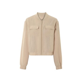 esmara® Damen Bomberjacke, moderne Crinkle-Struktur -...
