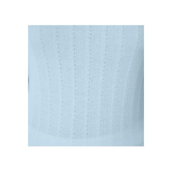 esmara® Damen Shorty Pointelle-Pyjama, mit Kräuselkante am Bein (Blau, S (36/38)) - B-Ware neuwertig