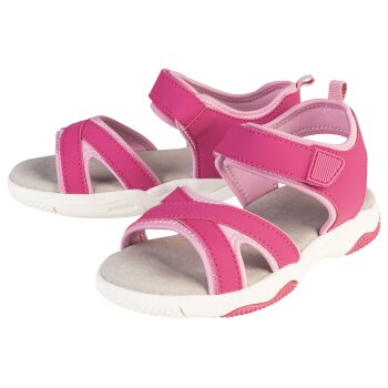 pepperts!® Kinder Sandalen mit Lederdecksohle (Pink,...