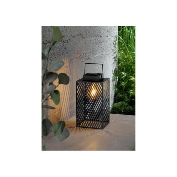 LIVARNO home LED-Solar-Laterne, mit Vorrichtung zum Aufhängen (Schwarz) - B-Ware neuwertig