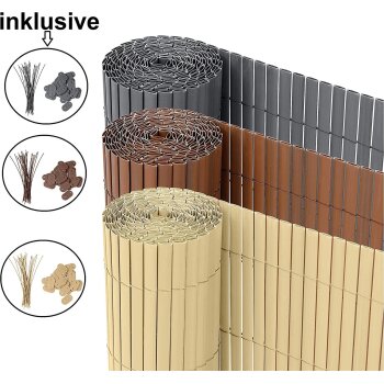 Ribelli Sichtschutzmatte, aus PVC, 160 x 400 cm, anthrazit - B-Ware gut