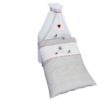 roba Kinder-Bettgarnitur Adam und Eule, 4-teilig, 100 x...