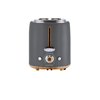 SILVERCREST® KITCHEN TOOLS Doppelschlitz-Toaster »STH 900 B2«, mit Elementen in Holzoptik (Grau) - B-Ware sehr gut