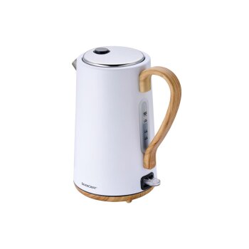 SILVERCREST® KITCHEN TOOLS »SWKH 3000 B2« Wasserkocher, in Holzoptik, weiß - B-Ware sehr gut