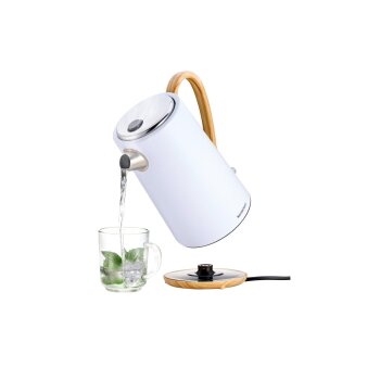 SILVERCREST® KITCHEN TOOLS »SWKH 3000 B2« Wasserkocher, in Holzoptik, weiß - B-Ware sehr gut