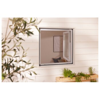 LIVARNO home Magnetrahmen mit Insektennetz, 110 x 130 cm, anthrazit - B-Ware gut