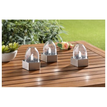LIVARNO home LED-Solar-Leuchten, für Garten, Terrasse oder Balkon (Lampe / 3er Set) - B-Ware neuwertig