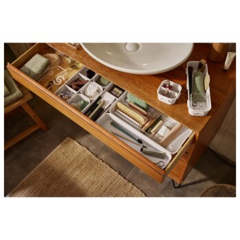 LIVARNO home Make-up-Organizer-Set, individuell zusammensteckbar (13-teilig transparent) - B-Ware neuwertig