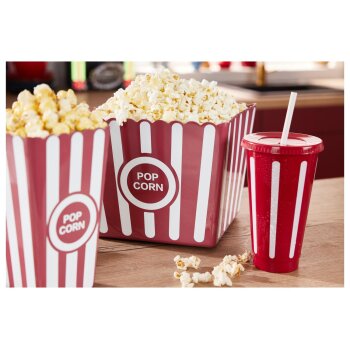 LIVARNO home Popcorn-/Trinkbehälter, im Retro-Design (Popcornbehälter 2er Set groß) - B-Ware Transportschaden Kosmetisch