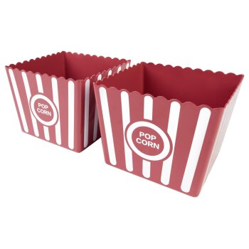 LIVARNO home Popcorn-/Trinkbehälter, im Retro-Design (Popcornbehälter 2er Set groß) - B-Ware Transportschaden Kosmetisch