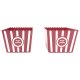 LIVARNO home Popcorn-/Trinkbehälter, im Retro-Design (Popcornbehälter 2er Set groß) - B-Ware Transportschaden Kosmetisch