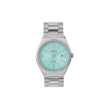 AURIOL® Armbanduhr, präzise Quarzuhr mit Leuchtzeigern und Sekundenzeiger (Blau) - B-Ware neuwertig