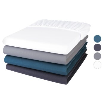 LIVARNO home Mikrofaser-Jersey-Spannbettlaken, 180-200 x...