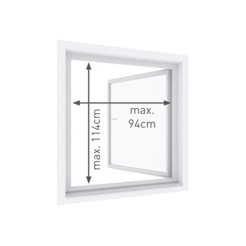 LIVARNO home Insektenschutz, für Fenster, 100 x 120 cm, weiß - B-Ware neuwertig