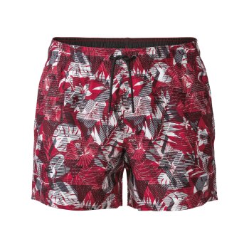 LIVERGY® Herren Badeshorts mit Gummizugbund (Rot,...