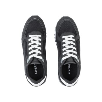 LIVERGY® Herren Sneaker mit textiler Innenausstattung (Schwarz/weiß, 43) - B-Ware neuwertig