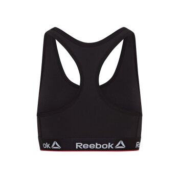 Reebok Damen Crop-Bralette, feuchtigkeitsableitend (Schwarz, L) - B-Ware neuwertig