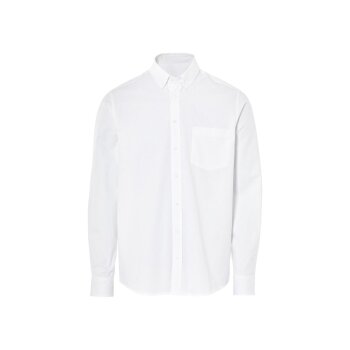 LIVERGY® Herren Oxford-Freizeithemd, in klassischem Design (Weiß, L (41/42)) - B-Ware neuwertig