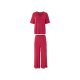 esmara® Damen Pyjama, mit überschnittenen Schultern (Rot, XS(32/34)) - B-Ware neuwertig