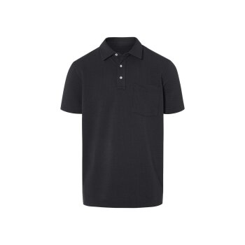 LIVERGY® Herren Poloshirt, In modischer Waffelstruktur (Schwarz, M(48/50)) - B-Ware neuwertig