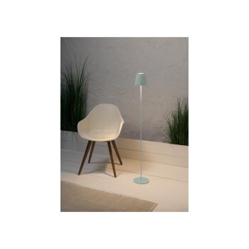 LIVARNO home LED-Akku-Stehleuchte, mit USB und Touchdimmer, mint - B-Ware gut