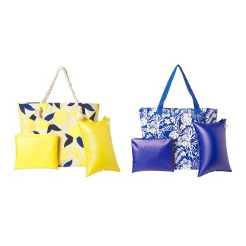 CRIVIT Damen Strandtaschen-Set, 3-teilig, mit separater...