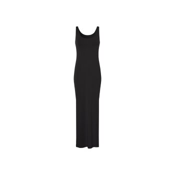 esmara® Damen Maxi-Kleid, mit Seitenschlitzen (Schwarz, XS(32/34)) - B-Ware neuwertig