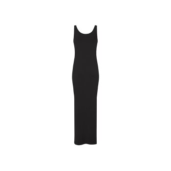 esmara® Damen Maxi-Kleid, mit Seitenschlitzen (Schwarz, XS(32/34)) - B-Ware neuwertig