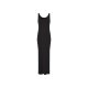 esmara® Damen Maxi-Kleid, mit Seitenschlitzen (Schwarz, XS(32/34)) - B-Ware neuwertig