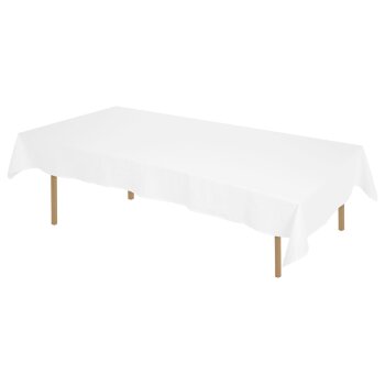 LIVARNO home Baumwoll-Leinen Tischdecke, 140 x 240 cm (Weiß) - B-Ware sehr gut
