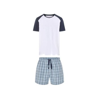 LIVERGY ® Herren-Schlafanzug, mit Bio-Baumwolle, L,...
