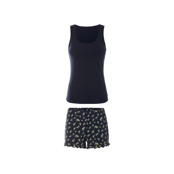 esmara® Damen Pyjama, aus reiner Baumwolle (navy, M(40/42)) - B-Ware neuwertig