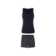 esmara® Damen Pyjama, aus reiner Baumwolle (navy, M(40/42)) - B-Ware neuwertig