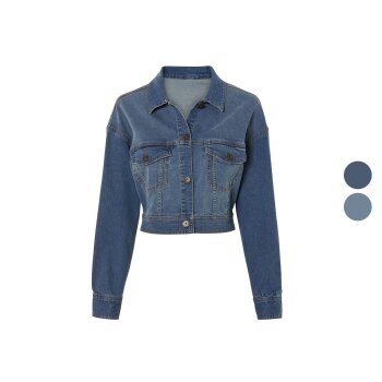esmara® Damen Jeansjacke mit aufgesetzten...