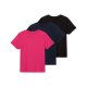 pepperts!® Kinder T-Shirts, 3 Stück, mit Baumwolle (schwarz/navy/rosa, 158/164) - B-Ware neuwertig