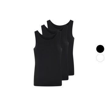 LIVERGY® Herren Feinripp-Achselhemden, 3 Stück -...
