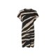 esmara® Damen Kleid in modischer Crinkle-Qualität (schwarz/beige, L (44/46)) - B-Ware neuwertig