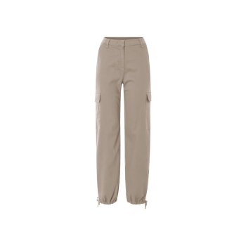esmara® Damen Cargohose, gerade geschnitten mit normaler Leibhöhe (Beige, 40) - B-Ware neuwertig