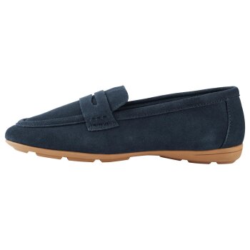 esmara® Damen Slipper mit Lederdecksohle (navy, 38) - B-Ware neuwertig
