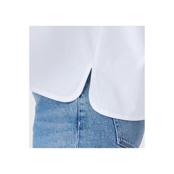 esmara® Damen Hemd, weit geschnitten mit Kellerfalte (Weiß, M(40/42)) - B-Ware neuwertig